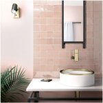 Eiffel art construction - carrelage mur effet zellige rose 10x10 cm manacor blush pink (vendu par boite ...