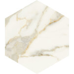 Eiffel art construction - carrelage sol / mur hexagonal effet marbre beige mate 25x21, 6 cm scultorea ...