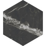 Eiffel art construction - carrelage sol / mur hexagonal effet marbre noir mate 25x21, 6 cm scultorea ...