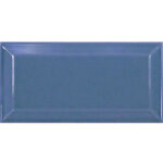 Eiffel art construction - carrelage mur relief mtro parisien uni bleu brillant 7, 5x15 cm metro blue ...