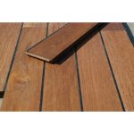 Eiffel art construction - parquet pont de bateau avec joint de pu int�gr� en merbau gabrielle