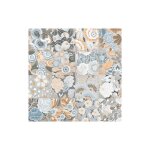 Eiffel art construction - carrelage sol / mur effet ciment 20x20 cm vodevil flore gris patchwork (vendu ...