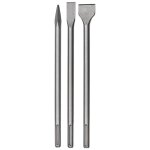 Einhell jeu de 3 burins pour marteaux perforateurs  mandrin sds - max (2 burins plats et 1 pointeau) ...