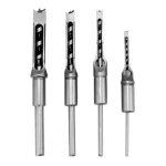 Ej. life - jeu de 4 b�danes forets � trou carr�, b�danes creux en acier outils de menuiserie set (1 / ...