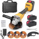Ej. life - meuleuse d'angle sans fil 21 v, disqueuse 125 mm, 9000rpm, meuleuse augulaire sans balais ...