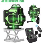 Ej. life - niveau laser 4d 4x360� autonivelant, laser chantier autonivelant vert 3d, 2400mah batteries ...