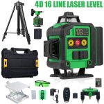 Ej. life - niveau laser , 4x360�laser chantier autonivelant vert 4d 16 lignes , 2400mah batterie rechargeable, ...