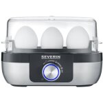 Ek 3163 cuiseur  oeufs sans bpa, avec verre doseur, avec pique - ?uf acier inoxydable, noir - severin ...