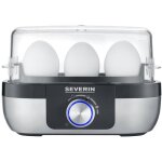 Ek 3163 cuiseur � oeufs sans bpa, avec verre doseur, avec pique - ?uf acier inoxydable, noir - severin ...