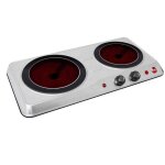 Eldom - cuisini�re �lectrique en c�ramique ph21 avec double feu, 2000w