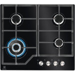 Electrolux egm6343yak plaque noir built - in (placement) gaz 4 zone(s)