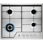 Electrolux kgs6434sx plaque de cuisson � gaz encastrable en acier inoxydable 59 cm 4 br�leurs