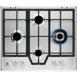 Electrolux kgs64562sx plaque de cuisson � gaz encastrable en acier inoxydable de 60 cm, 4 br�leurs