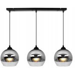 �l�gante lampe suspendu abat - jour en verre chrome led