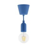 Elixity - kit de suspension déco silicone bleu + globe filament led 6w Elixity - kit de suspension déco silicone bleu + globe filament led 6w