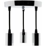 Kit de suspension triple d�co m�tal chrom� avec cordon textile elexity