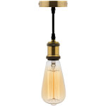 Kit suspension vintage avec c�ble textile et ampoule filament carbone edison - zenitech
