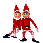 Elfie (gar�on) et elvie (fille) personnages ludiques, lot de 2 avec corps souples et visages en vinyle ...