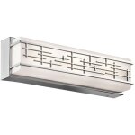 Elstead - applique murale lampe de salle de bain led hall chrome verre opale l 46, 1 cm
