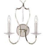 Elstead - applique murale lustre laiton cristaux nickel h 41 cm hall light