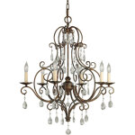 Elstead - chateau lustre feiss 6 lumi�res moka bronze