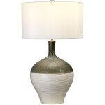 Elstead - eden park - 1 lampe de table lumineuse or, vert, e27