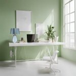 Elstead lena grande lampe de table bleue � 2 lumi�res, verre teint� bleu, abat - jour bleu canard, e27 ...