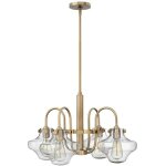 Elstead - lustre suspension plafonnier acier bross caramel verre d 66, 7 cm