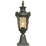 Philadelphia - lanterne sur pidestal d'extrieur  1 lumire, bronze vieilli, ip44, e27 - elstead