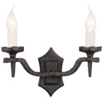 Elstead - rectory - applique murale d'int�rieur � 2 ampoules, noir, e14