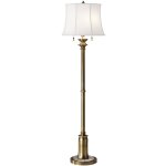 Lampadaire lampadaire salon lampe acier laiton h 157, 5 cm 2 flammes