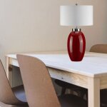 Elstead - victor - petite lampe de table  1 lumire - rouge, e27