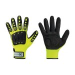 Gant resistant taille 11 jaune vif / noir en 388 cat�gorie epi ii fibre synth�tique