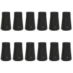 Embout de b�ton de marche - 12 pi�ces - 11 mm - noir - embout de b�ton de marche nordique - pieds nordiques ...
