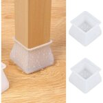Embouts de chaise en silicone carr�s, 32pcs tables chaises pieds coussinets casquettes casquettes de ...