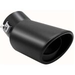 Embout de tuyau d'�chappement arri�re de voiture, silencieux rond en acier inoxydable, accessoires noirs ...