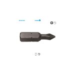 Embout de vissage série courte 1 / 4'' - pozidriv® classic pz n°1 long. 25 boite de 2 Embout de vissage série courte 1 / 4'' - pozidriv® classic pz n°1 long. 25 boite de 2