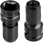 Embout visseuse douille a choc, 2 pi�ces aptateurs de douille 1 / 2  carr� � 1 / 4  hexagonal, pour cl� ...