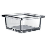Emco - liaison cuvette carr�e en verre pour garde - corps, verre