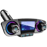 �metteur fm bluetooth avec kit mains libres, adaptateur radio et double port usb, compatible avec les ...
