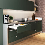 Coulisses de table t�lescopique shot, aluminium, inox anodis� - emuca