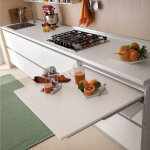 2046369 coulisses pour table � rallonge coktail reverse h35, aluminium, inox anodis� - emuca