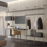 Lot de 3 cadres zero avec quincaillerie et profil�s pour montage au sol et au mur avec v�rin circulaire, ...