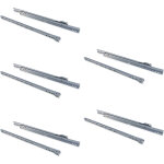 Emuca lot de 5 jeux de coulisses a roulettes pour tiroir t30, drop lock, longueur 800mm, sortie partielle, ...