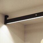 Emuca - barre de penderie pour armoire castor avec lumire led, batterie amovible et dtecteur de mouvement, ...