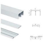 Emuca 6030862 kit de quincaillerie pour placard 81 2 portes coulissantes  fermeture souple, profil profond, ...