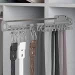 Emuca - porte - cravates latral extractible self, peint en aluminium, acier et plastique