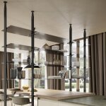 Emuca - lot de consoles pour 5 tablettes en verre pour la structure zero, verre non inclus, zamak, peint ...