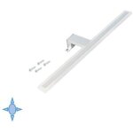 Emuca applique led pour miroir de salle de bain, 450 mm, ip44, lumi�re blanc froid, aluminium et plastique, ...