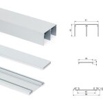 Emuca armoire placard 2 portes avec profils wave18 et fermeture amortie